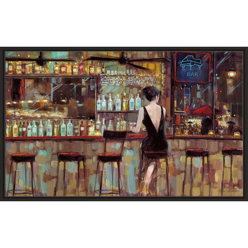 "Elegant in Black" by Ruane Manning Print on Floating Canvas