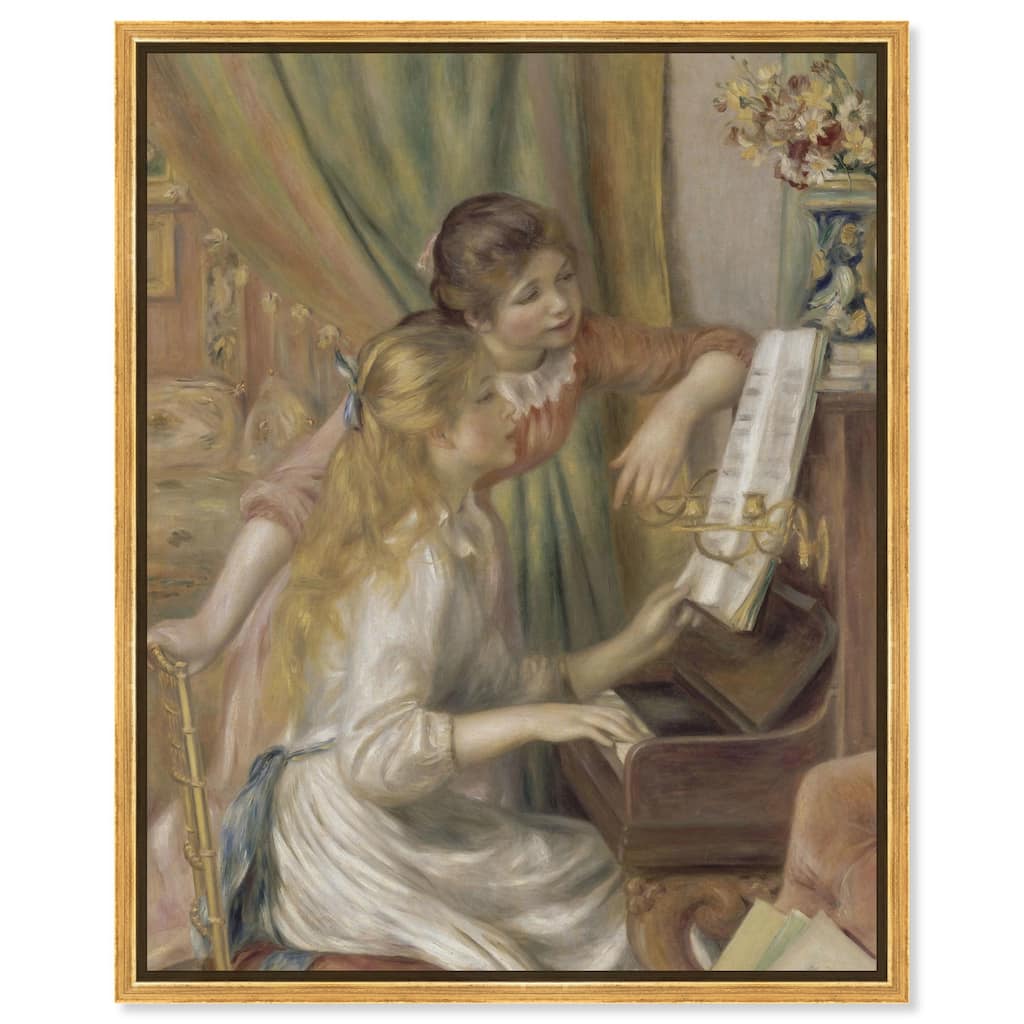 Young Girls at the Piano Canvas by Art Remedy