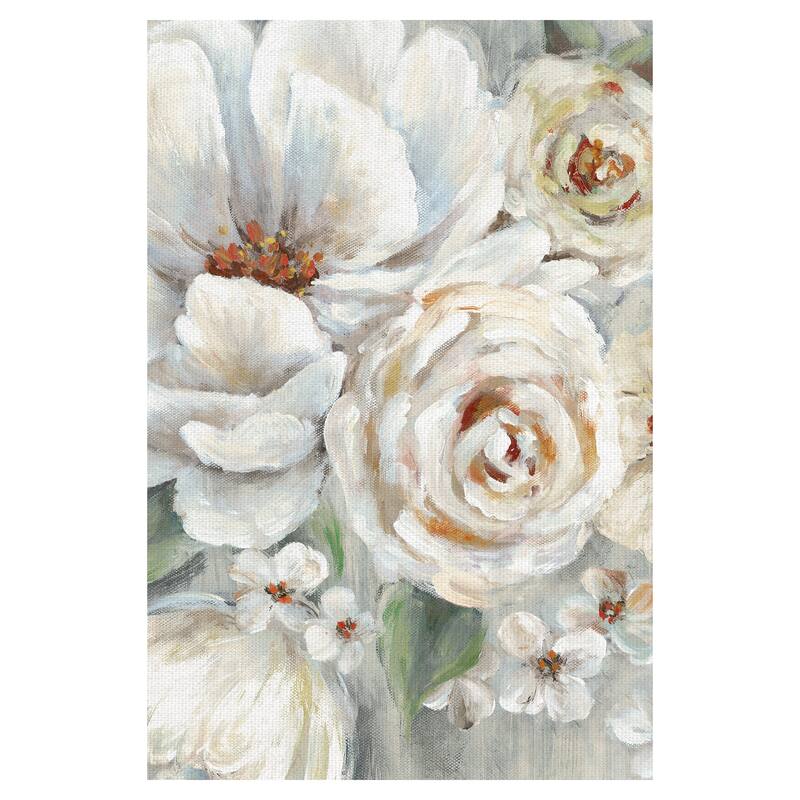 Neutral Blooms by Willowbrook Fine Art Canvas Art Print