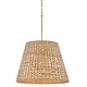 preview thumbnail 1 of 9, Hinkley Lighting 43224 Seabrook 24" Wide Pendant with Woven Seagrass Burnished Gold