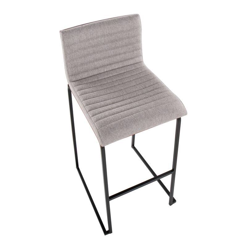 Silver Orchid Magda 30" Fixed-Height Upholstered Bar Stool (Set of 2)