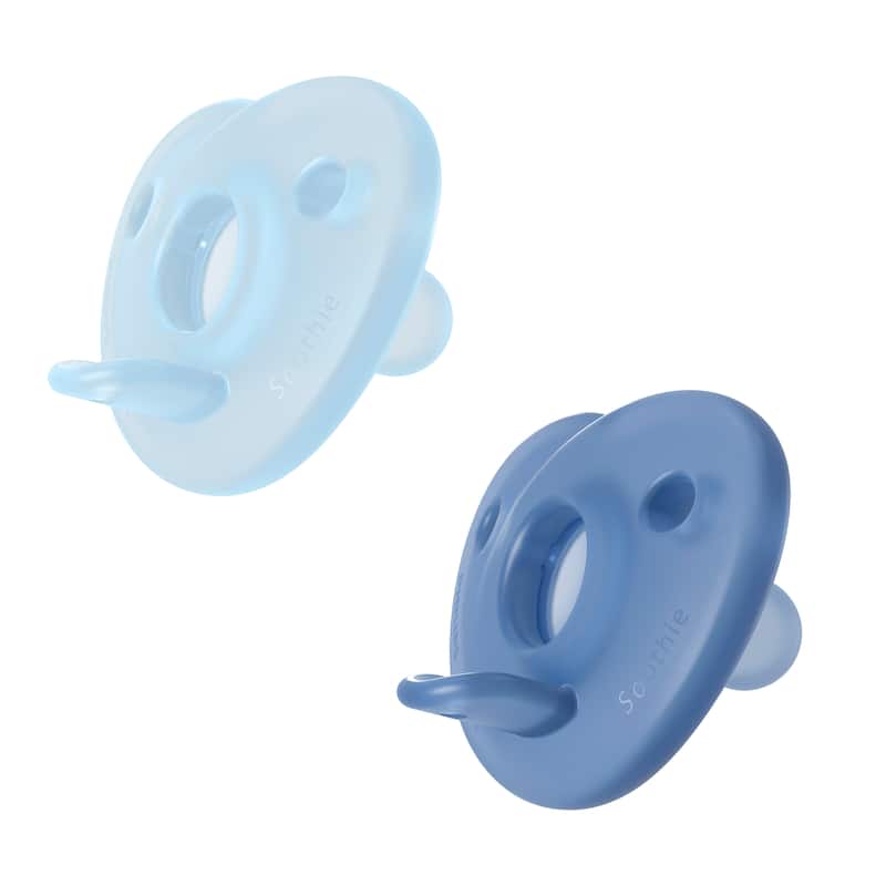 Soothie Heart Pacifier 3 to 18 Months 2 Pack - Blue - Silicone