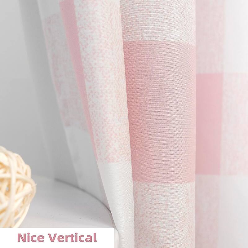 Porch & Den Alfalfa Plaid Pattern Room-darkening Window Curtains