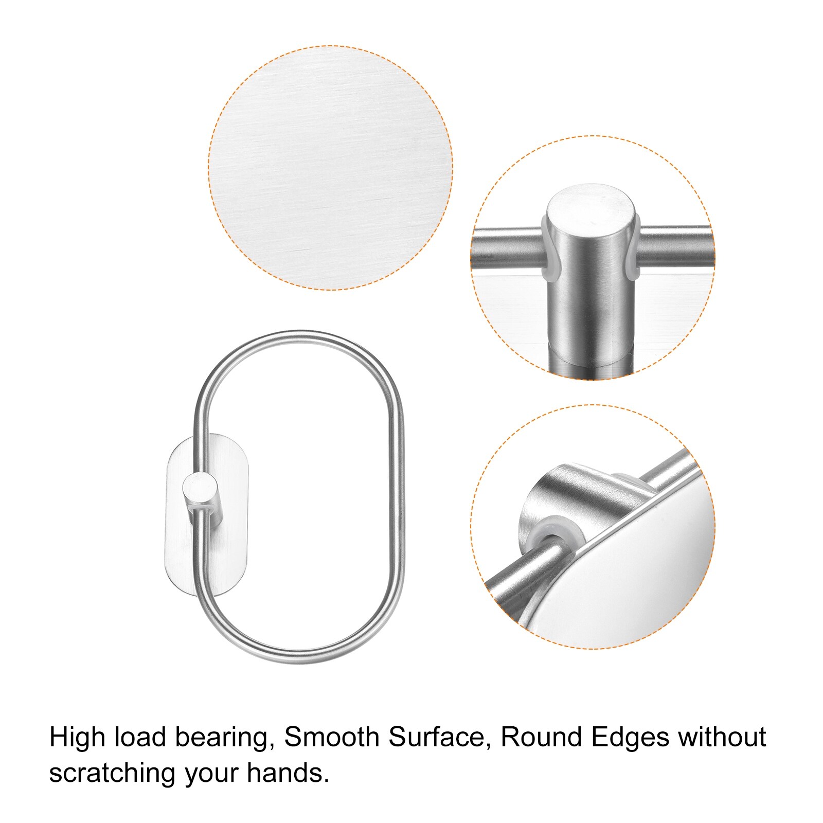 Stainless Steel 304 Self Adhesive Bathroom Accessories Towel Ring Holder  Rack - China Stainless Steel Towel Ring, Tissue Towel Rack