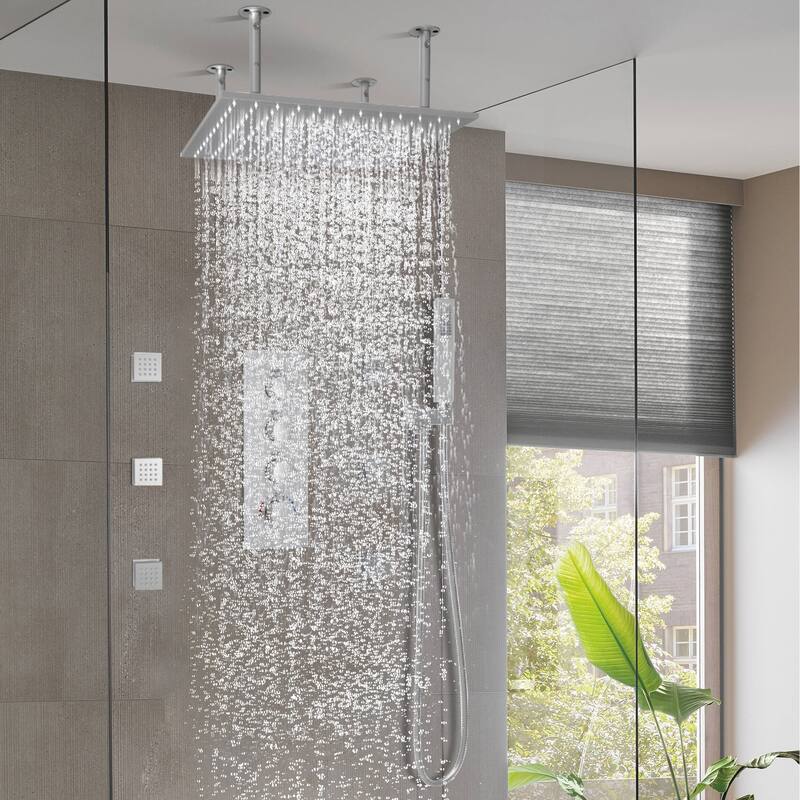 Rbrohant Thermostatic Complete Shower System with Rough in-Valve
