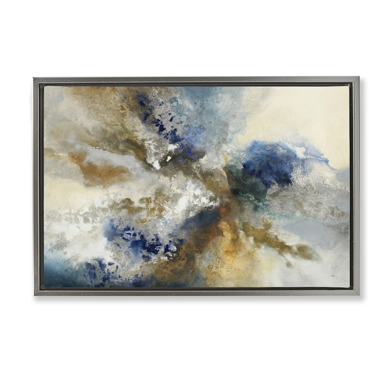 Stupell Expressive Neutral Distortion Framed Floater Canvas Wall Art Design By K. Nari - 31 x 21 - Grey