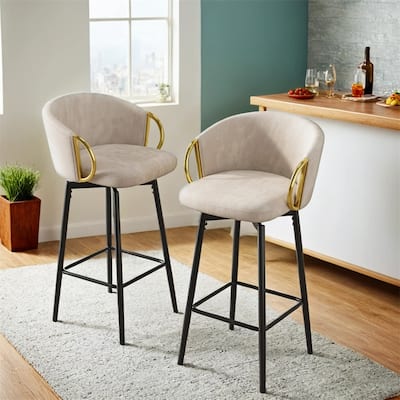 30" Dining Chairs Set of 2,Modern Style 360°Swivel Bar Chairs