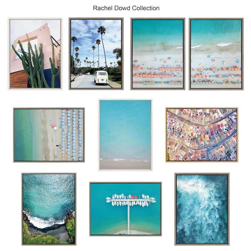 Kate and Laurel Sylvie La Jolla Commute Framed Canvas by Rachel Bolgov