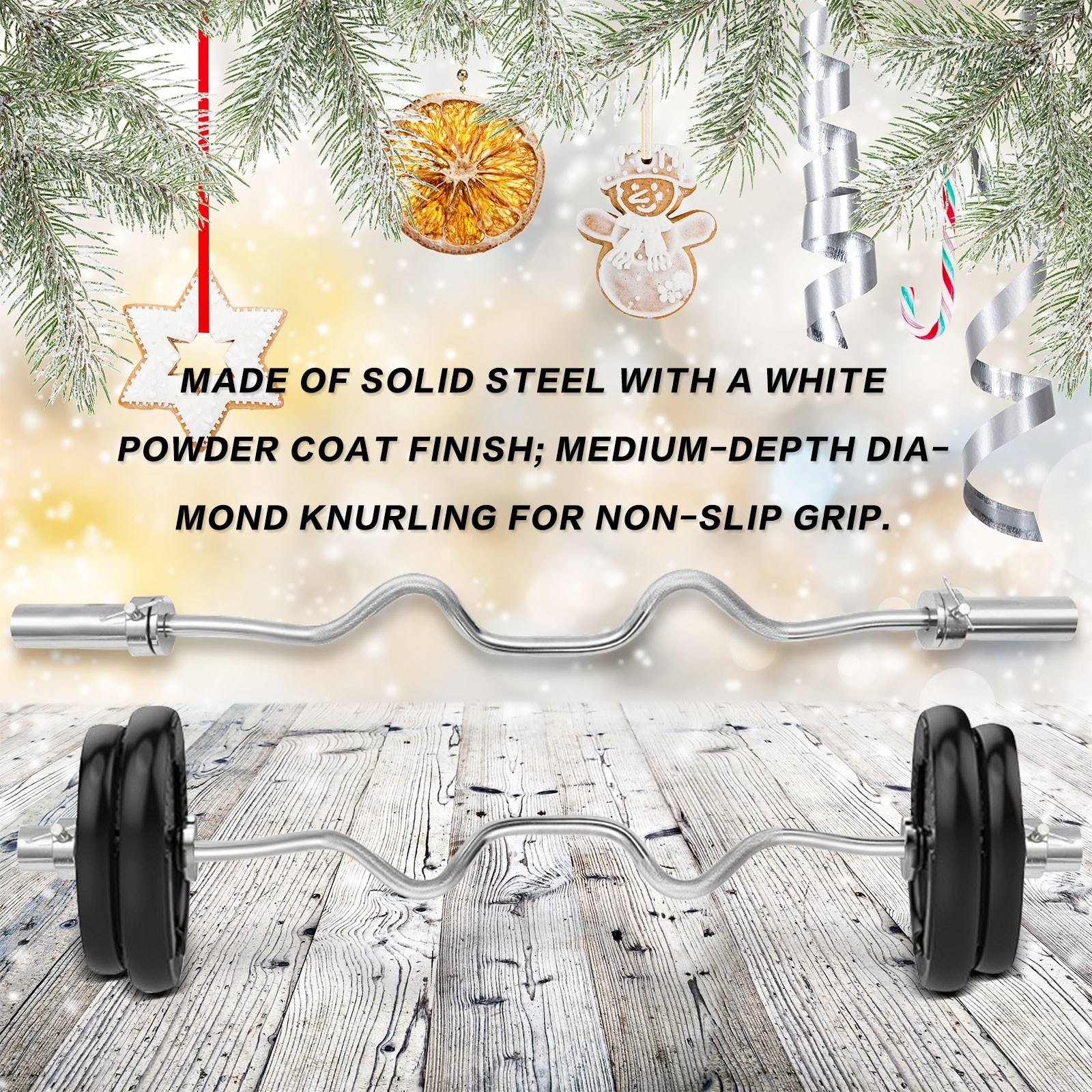 Olympic Bar for Weightlifting and Weight Training 176LB Capacity