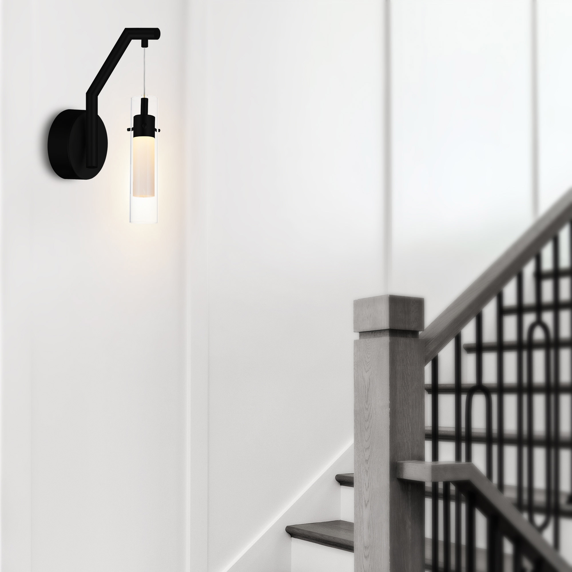 CWI Lighting Olinda Integrated LED 5in Black Wall Light
