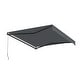 preview thumbnail 8 of 10, ALEKO Caribbean Motorized Retractable Patio Awning - Black Frame - Charcoal Gray - 16 x 10 Feet