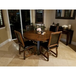 Carbon Loft Magie Amber and Graphite Round Dining Table