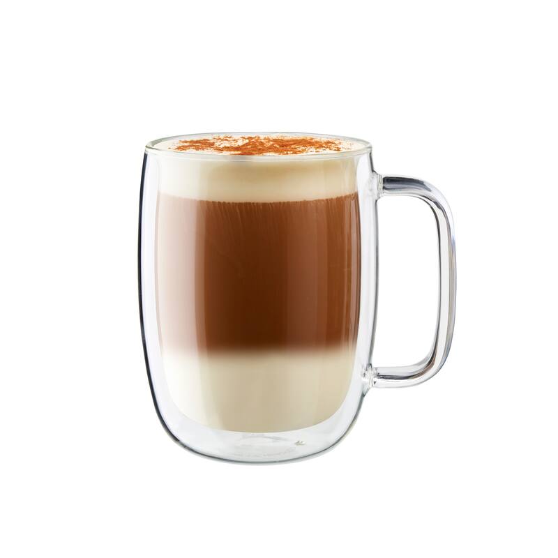 ZWILLING Sorrento Plus 2-pc Double-Wall Glass Latte Mug Set - Clear - Clear - 2 Piece - 2-pc