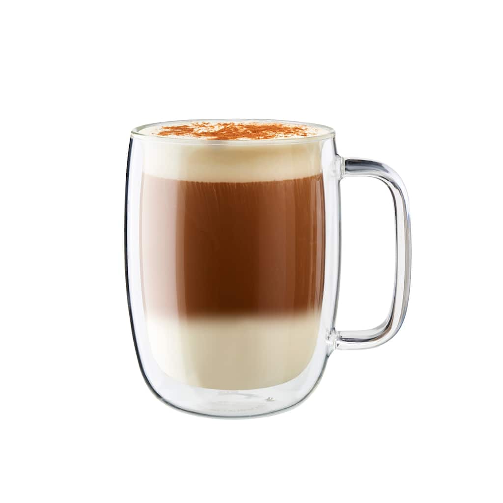 ZWILLING Sorrento Plus 2-pc Double-Wall Glass Latte Mug Set - Clear