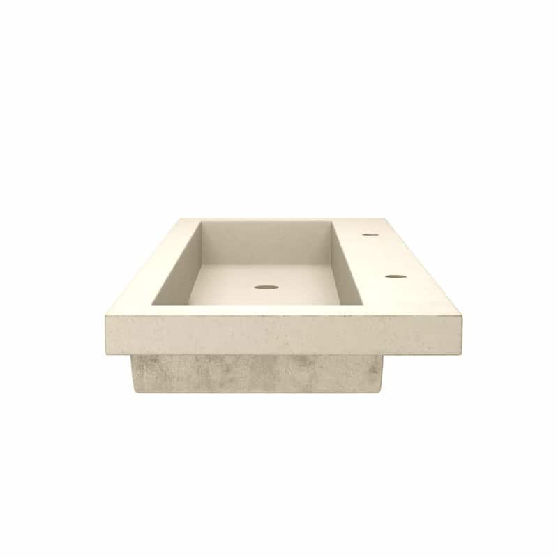 Native Trails Trough 48" NativeStone Drop In Bathroom Sink with 2