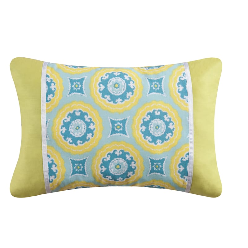 12" x 18" Delilah Blue Applique Pillow