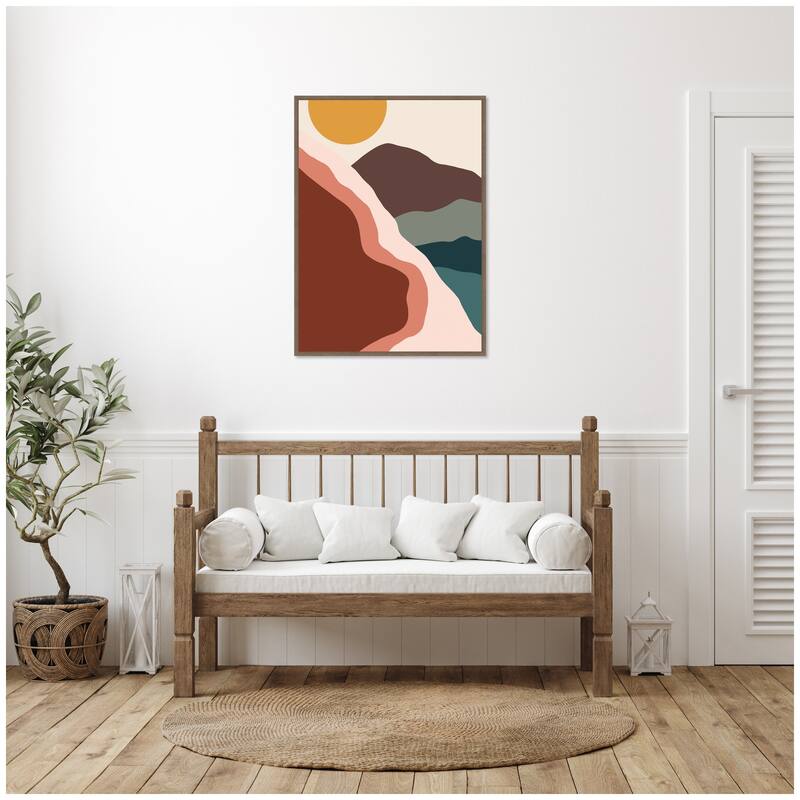 Kate and Laurel Move Mountains by Alicia Bock Framed Canvas Wall Art Print