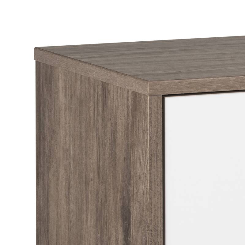 Prepac Milo Mid-Century Modern 6 Drawer Double Dresser for Bedroom, Chest of Drawers, Contemporary Bedroom Furniture