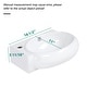 preview thumbnail 8 of 6, 16 in. x 11 in. White Ceramic Oval Wall Mount Bathroom Sink with Single Faucet Hole (Right Faucet Hole) - 16x11 inch