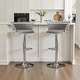 preview thumbnail 105 of 155, Velvet Upholstered Adjustable Bar Stool Swivel Counter Chair Set of 2 Set of 2 - Grey/Silver