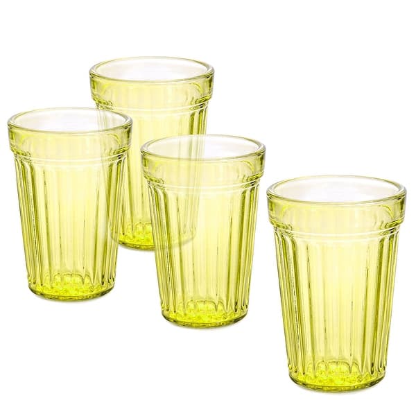 slide 2 of 8, STP Goods Pastel Collection Faceted Drinking Glasses Set of 4 - 8.3 fl oz Tuscany