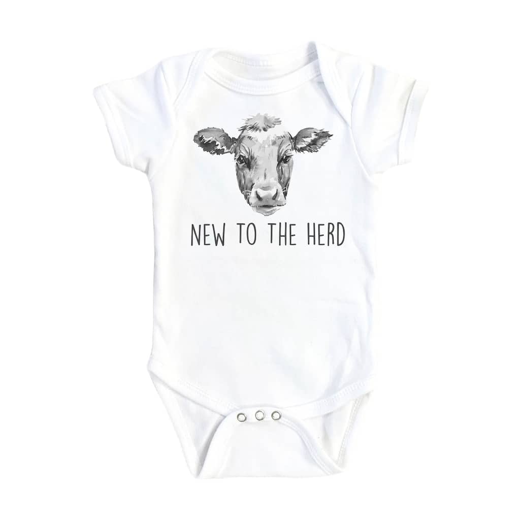 Cow Herd - Baby Boy Girl Clothes Infant Bodysuit Funny Cute Newborn