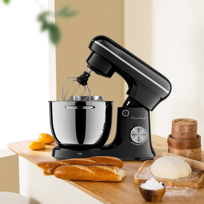 5L+4.5L Electric Food Mixer with timing, 12 Speeds Portable Lightweight Kitchen Mixer for Daily Use