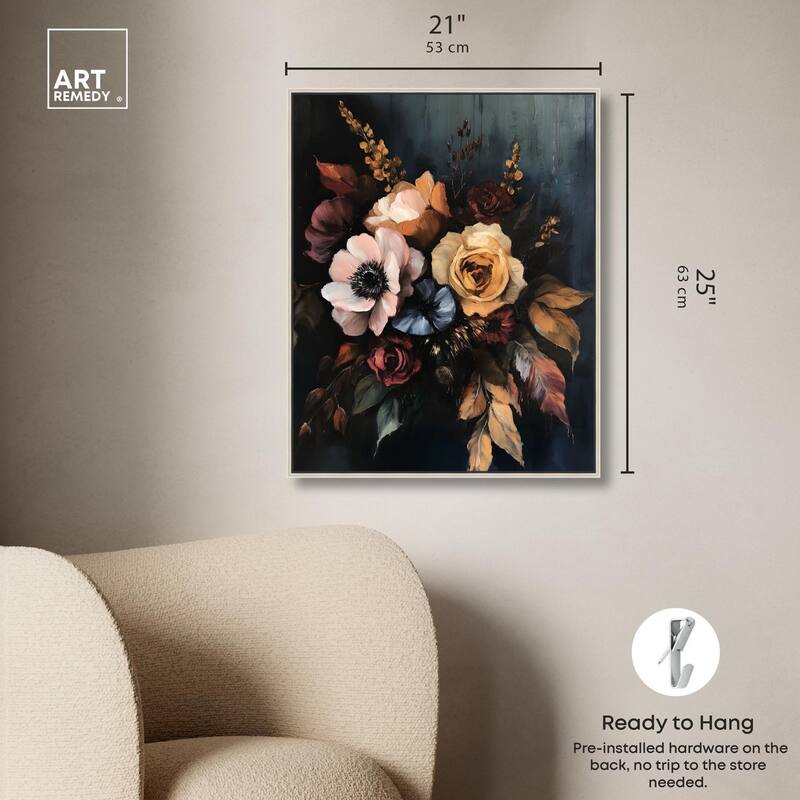 Dark Roses Beauty I Canvas by Art Remedy
