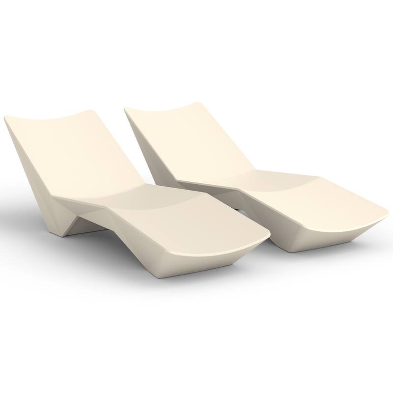 Outdoor Pool Lounger Chair Ergonomic S-Curve Recliner