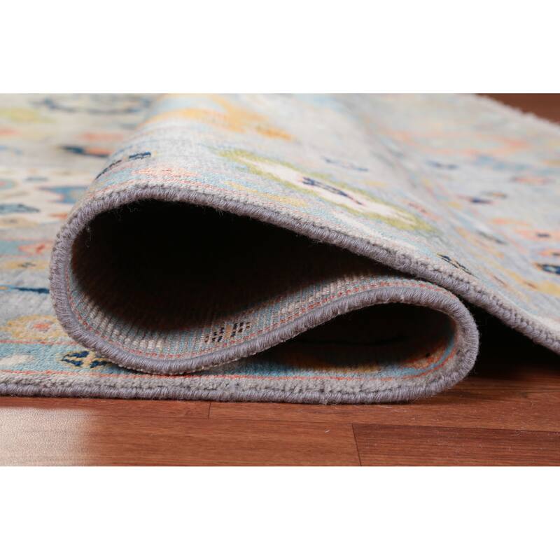 Hand Knotted Oriental 100% Wool Carpet Transitional All-Over Greys & Charcoal Oushak Area Rug - 9' 0'' X 8' 10''