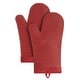 preview thumbnail 73 of 108, KitchenAid Ribbed Soft Silicone Oven Mitt 2-Pack Set, 7.5"x13" Smoked Paprika Red