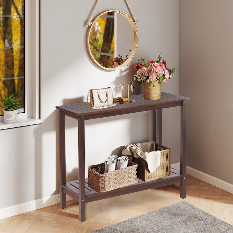 Wood Console Table Entryway Table