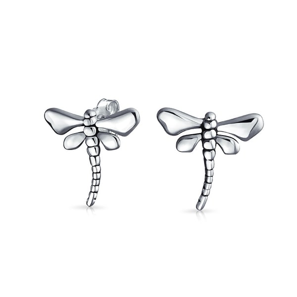Garden Insect Dragonfly Stud Earrings 