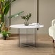 preview thumbnail 30 of 33, Valore Modern Wood Side End Table W Acrylic Base - Round Accent Center Coffee Table for Living Room Bedroom Home Office