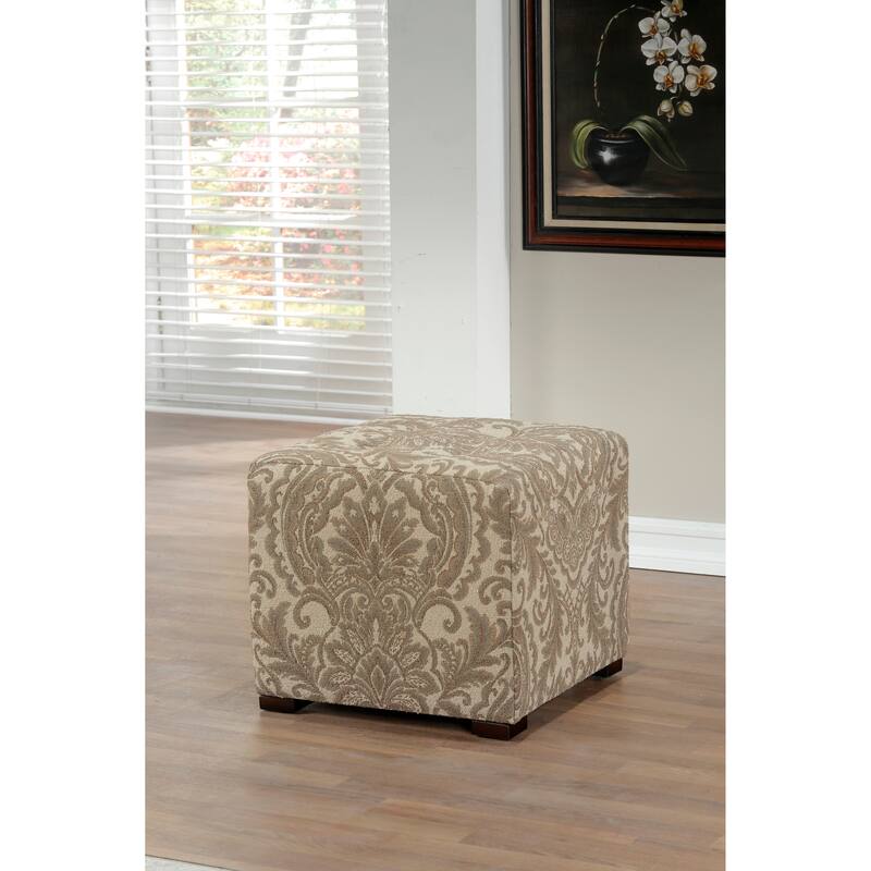Merton Square Neutral Living Room Ottoman
