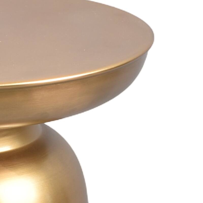 Joan Modern Pedestal Metal Side Table by Sevita - 16″ L x 16″ W x 19″ H