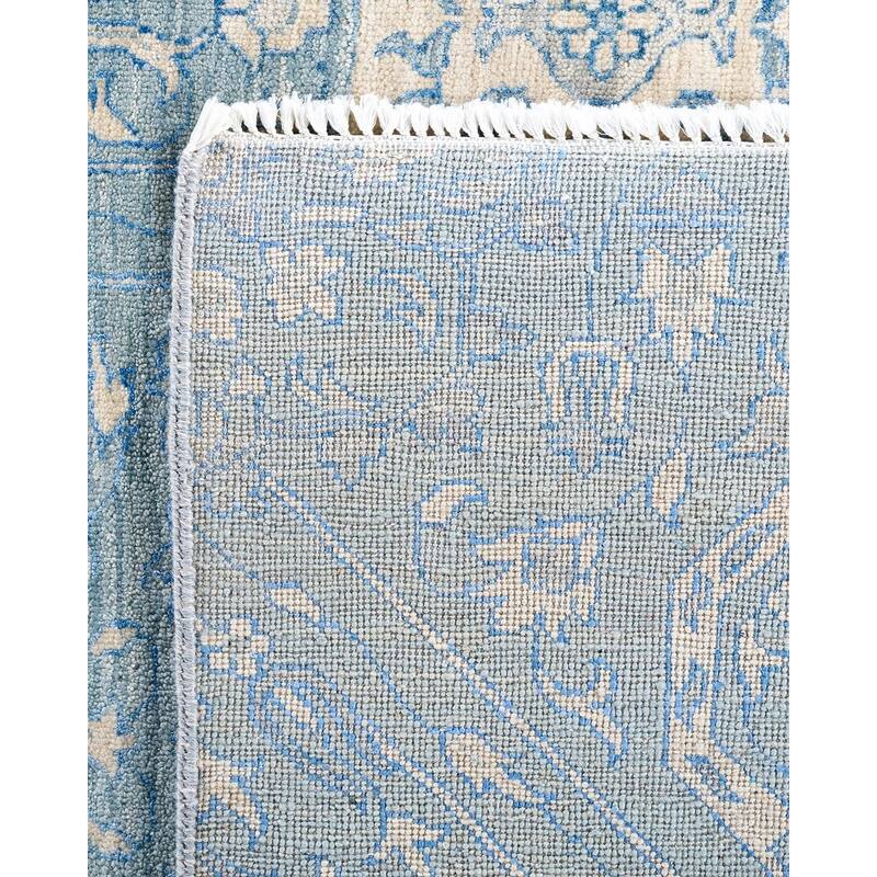 Ikat One-of-a-Kind Hand-Knotted Area Rug, Blue - 9' 0" x 12' 4"