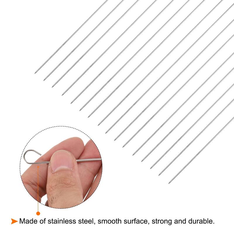 12pcs Kebob Skewers 28.5cm x 2.2mm Round BBQ Grill Sticks - 28.5cm x 2.2mm