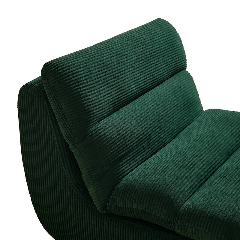 34" Modern Single Sofa Upholstered Sponge Couch with Ottoman for Small Space