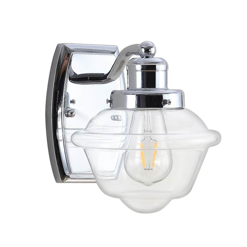 Marais Iron/Glass Schoolhouse LED Vanity Light, by JONATHAN Y