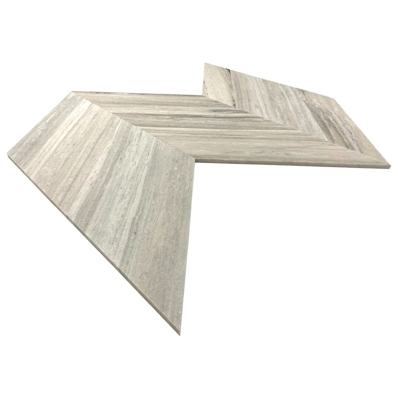 Apex Marble 4" x 16" Chevron Honed Tile
