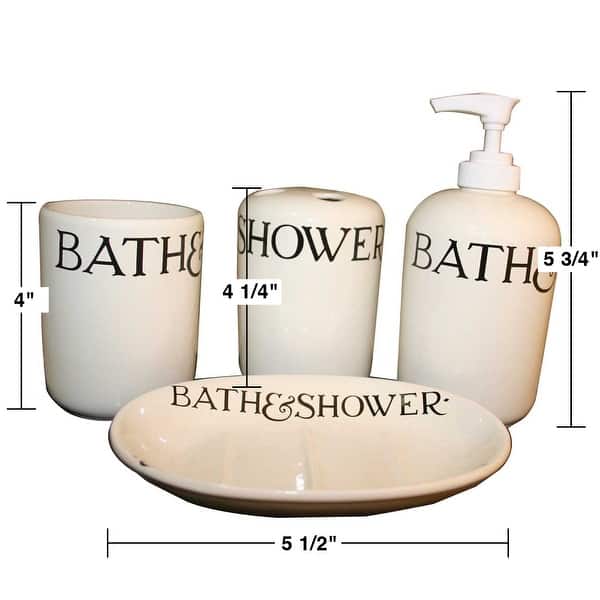 Bathroom Accessories Set Includes Bath Tumbler, Soap Dish, Toothbrush Holder, Dispenser, Bath Organizer Renovators Supply