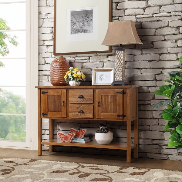 Wooden outlet server table