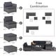 preview thumbnail 3 of 18, 6-piece Outdoor Wicker Sectional Sofa Set