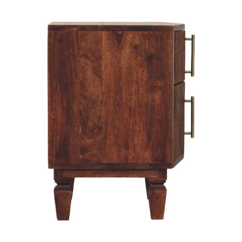 Solid Wood Harper Nightstand,Brown