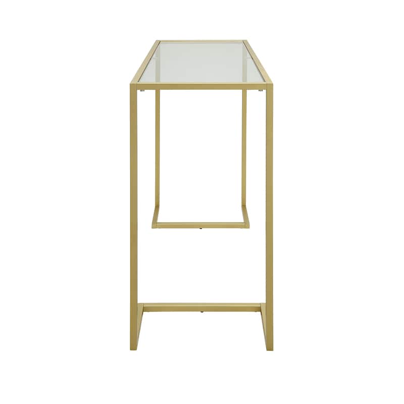 Carolina Living Monaco Glass Top Console Table - Gold