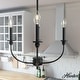 preview thumbnail 1 of 9, Hunter Southcrest Chandelier - Entry, Dining Table, Kitchen Island - Farmhouse, Transitional, Candle 18" -4 Light - Black