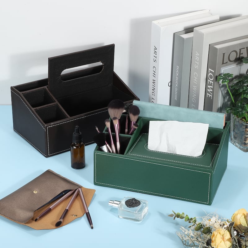 Tissue Box Cover with Magnetic Bottom, 10.4"x6.5"x4.7"
