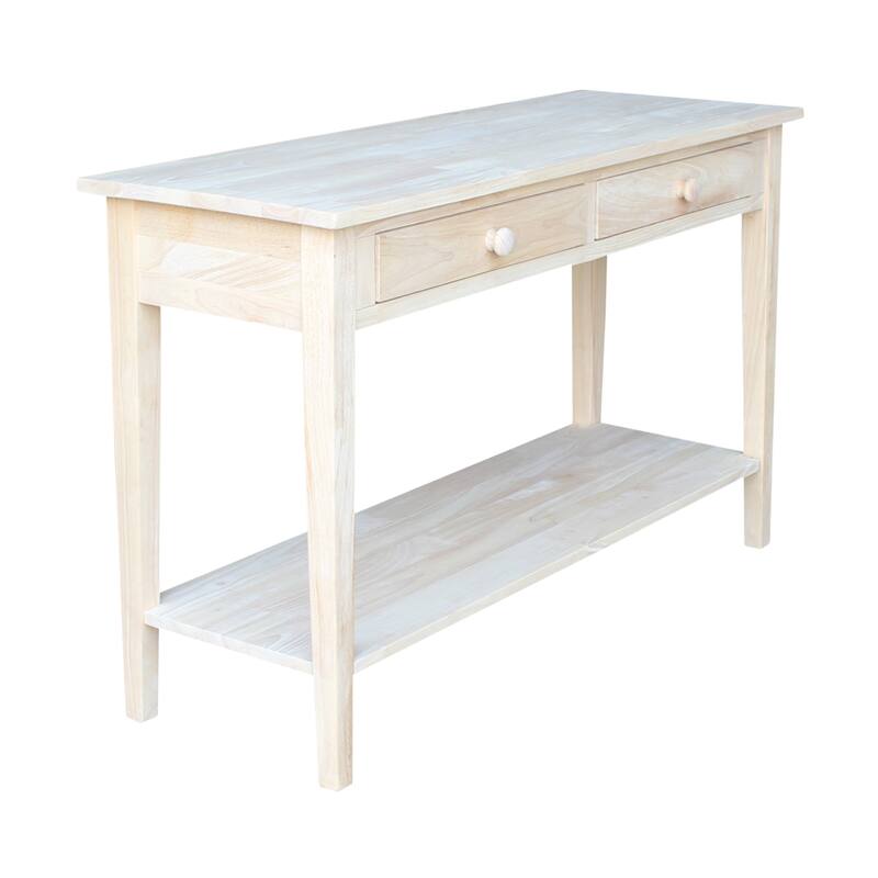 Spencer Solid Parawood Sofa Server Table - 48 in. W x 17 in. D x 30 in. H