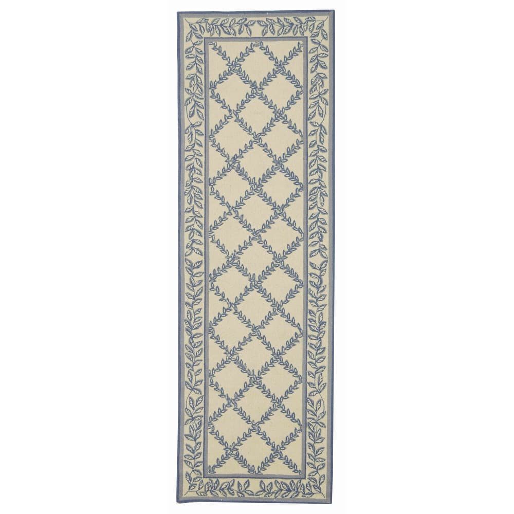 SAFAVIEH Handmade Chelsea Sunstripe Trellis French Country Wool Rug